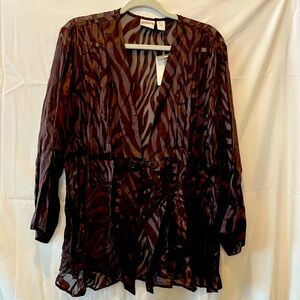 Chico’s burnout blouse, size L